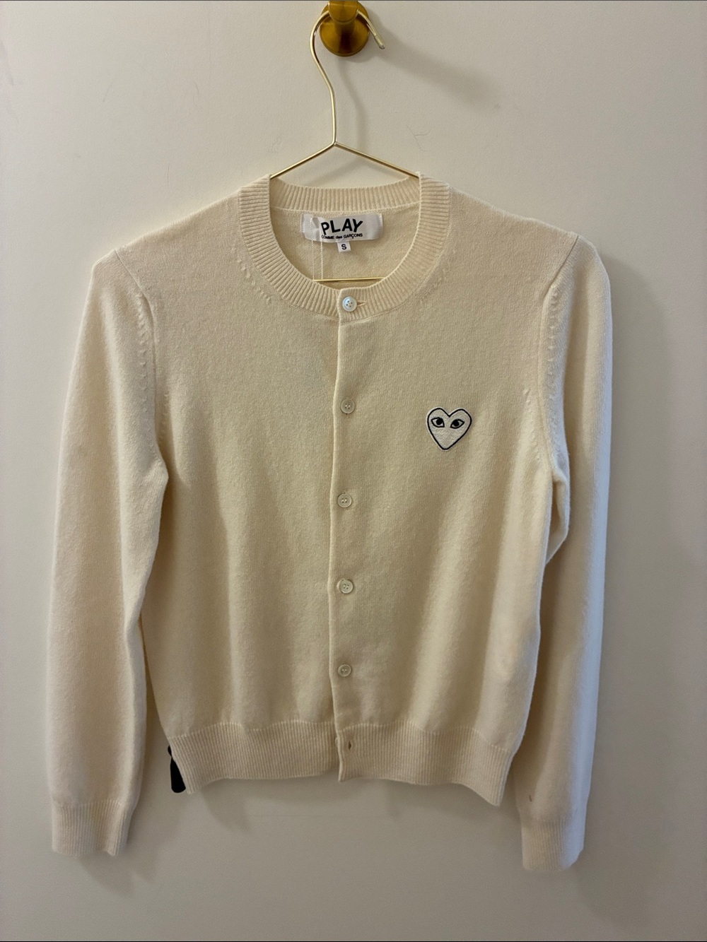 Play Comme des garçons Heart Logo Cardigan Sweater